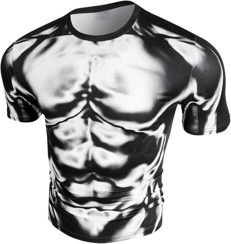 SHENHE Men's Body Heat Map Graphic Short Sleeve Crew Neck Streetwear Tee Top in Saudi Arabia