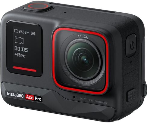 كاميرا Insta360 Ace Pro مقاومة للماء، تعمل بالذكاء الاصطناعي، 8K24، مستشعر 1/1.3 بوصة بدقة 48 ميجابكسل، فيديو HDR نشط، تثبيت، شاشة قابلة للطي 2.4 بوصة (CINSAAJA_ACEPRO01) + بطاقة Extreme Pro سعة 64 جيجابايت + المزيد in Saudi Arabia