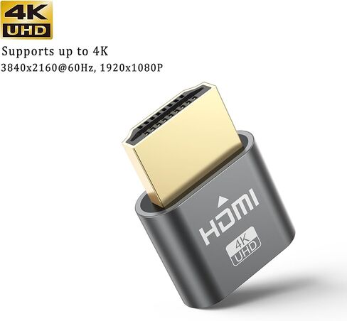 HDMI Dummy Plug 4K، 3 حزم محاكي عرض الشاشة الافتراضية، محول HDMI بدون رأس يدعم ما يصل إلى 3840x2160@60 هرتز، 1920x1080P متوافق مع أنظمة التشغيل Windows وMac OS وLinux in Kuwait