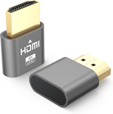 HDMI Dummy Plug 4K، 3 حزم محاكي عرض الشاشة الافتراضية، محول HDMI بدون رأس يدعم ما يصل إلى 3840x2160@60 هرتز، 1920x1080P متوافق مع أنظمة التشغيل Windows وMac OS وLinux in Kuwait