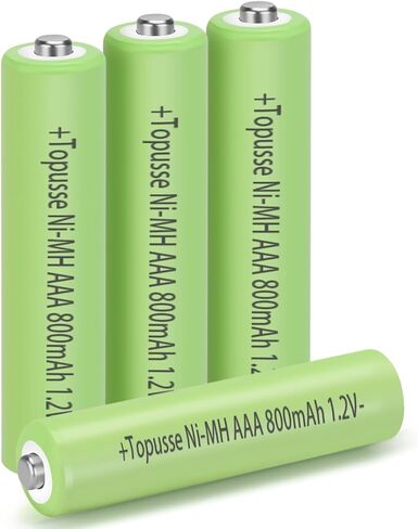 TOPUSSE 12 Pack Rechargeble 1.2V Ni-MH AAA Batteries, Long-Lasting Triple A Size Nimh Battery 800mAh for Cordless Phone, Solar Lights in Saudi Arabia
