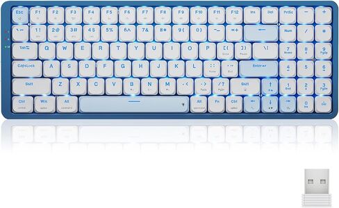 Mechanical Keyboard Wireless, 3-Modes Bluetooth Mechanical Keyboard, Software Support, 96 Keys with Numpad Arrow Keys, for Windows Mac Android Linux, Keyboard Low Profile Red Switch, K684 in Saudi Arabia