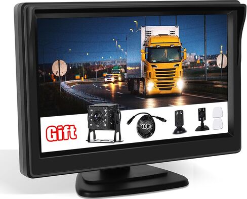 Wired Backup Camera Monitor Car RV System 5 inch IPS Screen Monitor IP68 Reverse Camera AHD Rear View Camera Waterproof Infrared Night Vision Stable Signal in Saudi Arabia