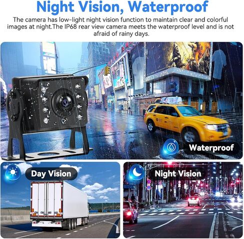 Wired Backup Camera Monitor Car RV System 5 inch IPS Screen Monitor IP68 Reverse Camera AHD Rear View Camera Waterproof Infrared Night Vision Stable Signal in Saudi Arabia