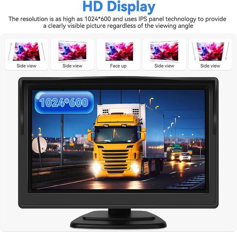 Wired Backup Camera Monitor Car RV System 5 inch IPS Screen Monitor IP68 Reverse Camera AHD Rear View Camera Waterproof Infrared Night Vision Stable Signal in Saudi Arabia