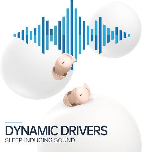 Invisible Sleep Headphones,Sleep Earbuds for Side Sleepers,Sleepbuds Comfortable Noise Blocking, Bluetooth 5.3 Wireless Open Ear Headphones for Sleeping,Driving,Hiking,Cycling - Beige in Saudi Arabia