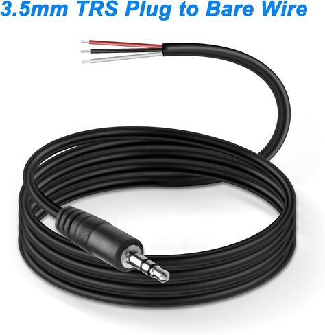 MEIRIYFA 3.5mm Male Plug to Bare Wire Stereo Audio Cable, 1/8" 3.5mm TRRS 4 Pole Plug Pigtail Open End Audio Cable for Headphone Headset Speaker Replacement Cable Repair (5Pack, 1M) (TRRS Male) in Saudi Arabia
