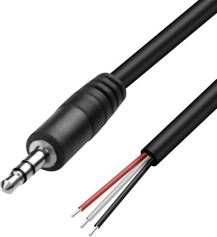 MEIRIYFA 3.5mm Male Plug to Bare Wire Stereo Audio Cable, 1/8" 3.5mm TRRS 4 Pole Plug Pigtail Open End Audio Cable for Headphone Headset Speaker Replacement Cable Repair (5Pack, 1M) (TRRS Male) in Saudi Arabia