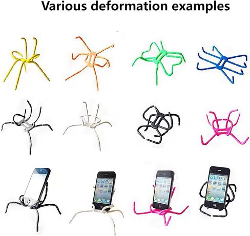 2 PCS Octo-Grip Spider Flexible Phone Holder – Multi-Angle Stand Mount for Strollers, Cars & Desks, Fits iPhone, Samsung, Google, Sony, Any Smartphone,Black & Red in Saudi Arabia