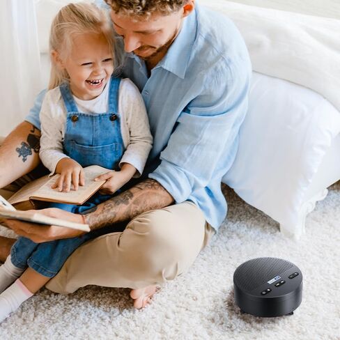 DEEP White Noise Machine & Wireless Bluetooth Speaker Portable White Noise Machine Non-Looping Sound Long-Lasting Battery for Sleep and Meditation Sound Machine for Babies Kids Adults (White) in Saudi Arabia