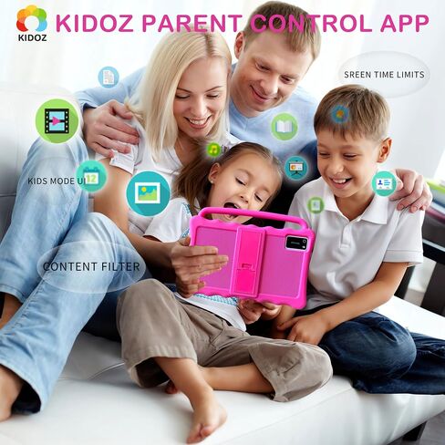 تابلت للأطفال مقاس 7 بوصة، تابلت أندرويد للأطفال، ذاكرة وصول عشوائي 2 جيجابايت + 32 جيجابايت، شاشة حماية العين عالية الدقة للأطفال الصغار مع مراقبة أبوية، حافظة مضادة للصدمات، تعليمية، ألعاب، أفضل هدية للأطفال (وردي) in Saudi Arabia