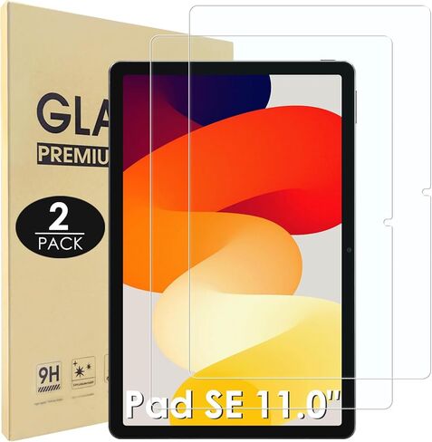 واقي شاشة مكون من قطعتين متوافق مع Xiaomi Redmi Pad SE 11.0 بوصة، [وضوح عالي الدقة] [9 صلابة] استبدال الزجاج المقسى لـ Xiaomi Redmi Pad SE 11.0 بوصة in Kuwait
