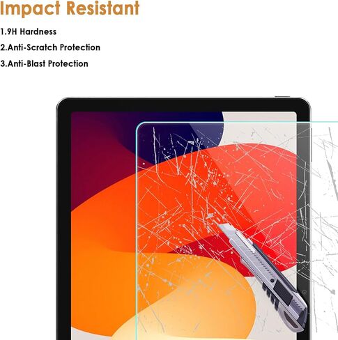 واقي شاشة مكون من قطعتين متوافق مع Xiaomi Redmi Pad SE 11.0 بوصة، [وضوح عالي الدقة] [9 صلابة] استبدال الزجاج المقسى لـ Xiaomi Redmi Pad SE 11.0 بوصة in Kuwait