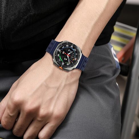 أحزمة سيليكون رياضية متوافقة مع ساعة Samsung Galaxy Watch Ultra 47 مم (2024)، سوار معصم مسامي مقاوم للماء وحزام سيليكون ناعم بديل للنساء والرجال in Kuwait