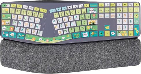 غطاء لوحة المفاتيح السيليكون اللطيف للوحة المفاتيح المريحة اللاسلكية Logitech Ergo K860، US Layou، Sun and Moon in Kuwait