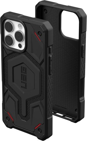 URBAN ARMOR GEAR UAG Designed for iPhone 16 Pro Max Case 6.9" Monarch Pro - Compatible with MagSafe Charging Rugged Heavy Duty Shockproof Anti-Slip Military Grade Protective Cover, Kevlar Black in Kuwait