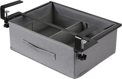 MASTLU Under Desk Storage Drawer, Slide Out Desk Drawer Organizer Large Capacity with Removable Compartments,Compatible with A4 Files, No Assembly Required, For Office Home School (Gary) in Saudi Arabia