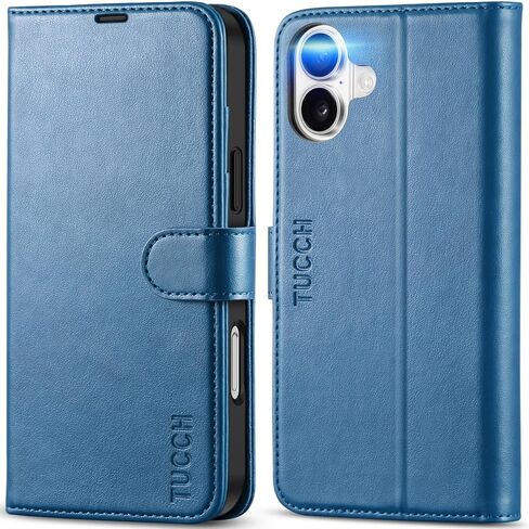 TUCCH Wallet Case for iPhone 16 Plus (6.7") 2024, 4 Card Holders, Black in Kuwait