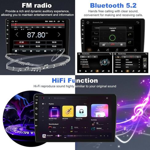 【4+64】 راديو سيارة لسيارة Subaru Forester 2002-2008، ستيريو Android 12 مع CarPlay اللاسلكي وAndroid Auto، يدعم GPS/Bluetooth5.2/SWC/WiFi/FM/كاميرا احتياطية/MIC/EQ/DSP/شاشة مقسمة in Kuwait