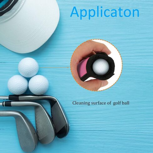 2 Pack Gold Ball Washer - Golf Portable Cleaner Towel Pouch Pocket, Soft & Comfortable, Apply to Outdoor (Green) in Kuwait