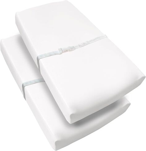 BreathableBaby Waterproof Cover, for 32" x 16"/81 x 41 cm Changing Pad, White (2-Pack) in Kuwait