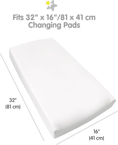 BreathableBaby Waterproof Cover, for 32" x 16"/81 x 41 cm Changing Pad, White (2-Pack) in Kuwait