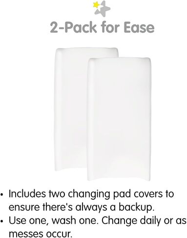BreathableBaby Waterproof Cover, for 32" x 16"/81 x 41 cm Changing Pad, White (2-Pack) in Kuwait