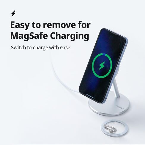 iRing Magnetic Phone Grip Ring Holder for MagSafe, Kickstand Grip for MagSafe, Wireless Charging Compatible with iPhone 15 14 13 12, Mag Safe Accessories_Rose Gold with Rose Gold Ring in Saudi Arabia
