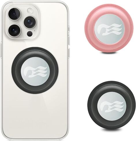 ملحقات هاتف Princess Medallion [عبوة من قطعتين] حامل لهاتف Ocean Medallion (iPhone وAndroid وجميع الأجهزة) (أسود-أسود) in Kuwait