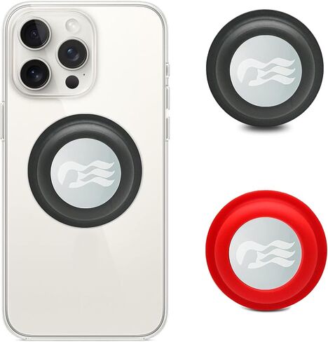 ملحقات هاتف Princess Medallion [عبوة من قطعتين] حامل لهاتف Ocean Medallion (iPhone وAndroid وجميع الأجهزة) (أسود-أسود) in Kuwait