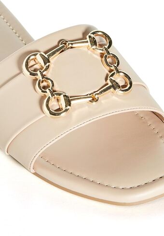 City Chic Women's Apparel Women's WIDE FIT PLUS SIZE SLIDE BEJEWEL Sandal, NUDE, 13 in Saudi Arabia