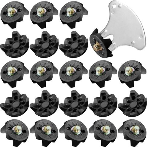 Vinsatin 51 Pcs Golf Shoe Spikes Replacements Set 50 Golf Shoe Cleats with 1 Black Golf Cleats Spanner Metal Thread Screw 6 mm Dia Golf Cleats Replacement for Cricket Shoe Golf Player Golf Lover in Saudi Arabia