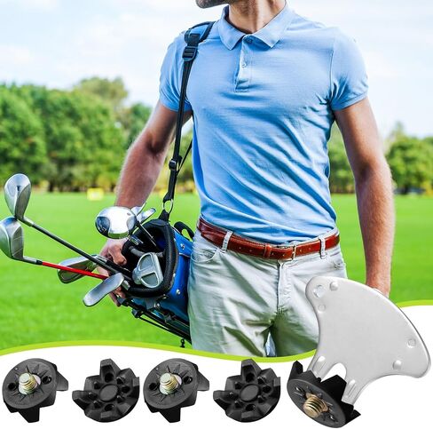 Vinsatin 51 Pcs Golf Shoe Spikes Replacements Set 50 Golf Shoe Cleats with 1 Black Golf Cleats Spanner Metal Thread Screw 6 mm Dia Golf Cleats Replacement for Cricket Shoe Golf Player Golf Lover in Saudi Arabia