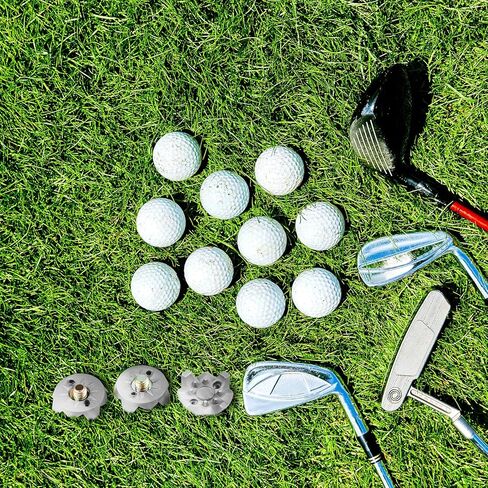 Vinsatin 51 قطعة من مسامير أحذية الجولف البديلة مجموعة 50 مرابط أحذية الجولف مع 1 مرابط جولف سوداء مفتاح ربط معدني بقطر 6 مم مرابط جولف بديلة لأحذية الكريكيت لاعب الجولف عاشق الجولف in Kuwait