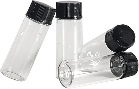 AGENIZ 50PCS 3ml Clear Glass Vials,Small Liquid Sample Bottle with Screw Caps and Plastic Stoppers,for Travel Mini Essential Oil Bottle, Sample Perfume Bottles in Saudi Arabia