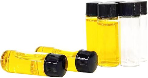 AGENIZ 50PCS 3ml Clear Glass Vials,Small Liquid Sample Bottle with Screw Caps and Plastic Stoppers,for Travel Mini Essential Oil Bottle, Sample Perfume Bottles in Saudi Arabia