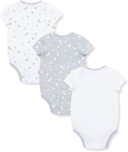 Little Me baby-girls 3-pack 100% Cotton Scratch Free Tag Onesies in Saudi Arabia