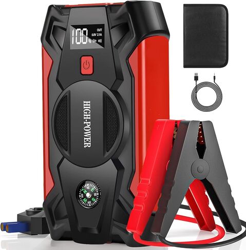 JAOPAE Car Jump Starter, 3000A Portable Car Battery Charger for Up to 8.5L Gas & 8.0L Diesel Engines, 12V 30000mAh Car Jump Box with 4 Modes Flashlight, Power Bank Function, Smart Jumper Cables in Saudi Arabia
