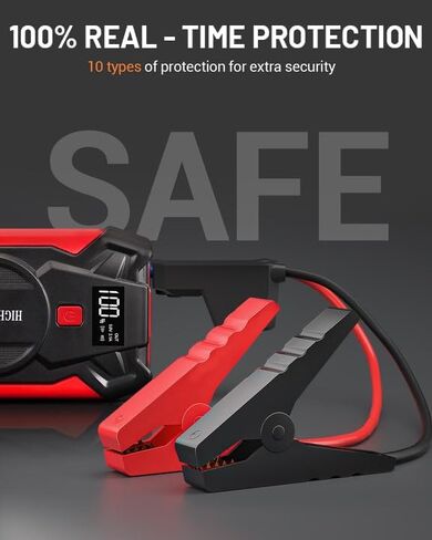 JAOPAE Car Jump Starter, 3000A Portable Car Battery Charger for Up to 8.5L Gas & 8.0L Diesel Engines, 12V 30000mAh Car Jump Box with 4 Modes Flashlight, Power Bank Function, Smart Jumper Cables in Saudi Arabia