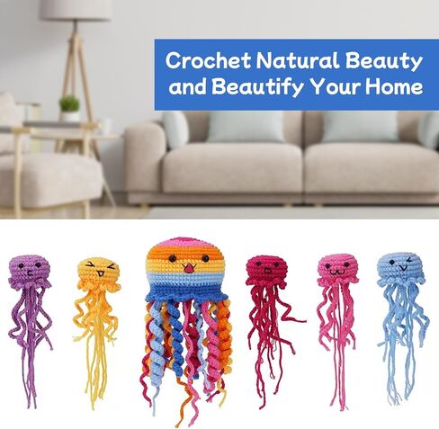 HonKuaDL Crochet Kit for Beginners,Crochet Kit Cat, Crocheting Knitting Kit with Step-by-Step Video Tutorials, Pattern Animals-Cat with Complete Crochet Accessories (Cat Potted Plant) in Saudi Arabia