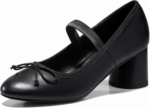Coutgo المرأة ماري جين أحذية Bowknot الباليه مضخات مغلقة اصبع القدم مكتنزة الكعب المنخفض فستان أحذية الزفاف عادية in Saudi Arabia