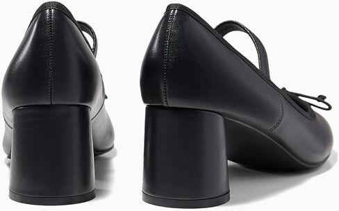 Coutgo المرأة ماري جين أحذية Bowknot الباليه مضخات مغلقة اصبع القدم مكتنزة الكعب المنخفض فستان أحذية الزفاف عادية in Saudi Arabia