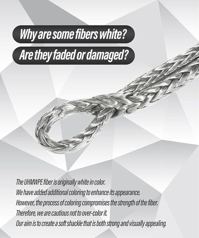 ESEWALAS قطعتان من الأصفاد الناعمة، ملحقات ونش ملحقات السيارة، حزام سحب خفيف الوزن، أغلال ناعمة مع أكمام إضافية، 1/2 بوصة × 22 بوصة (55000 رطل قوة الكسر) تكبل حبل لسيارات الدفع الرباعي على الطرق الوعرة سحب ATV in Kuwait