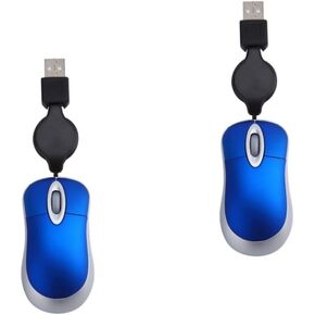 Hemobllo Wired Mouse - 3 Pcs Retractable Mouse Corded Mouse Mini Mouse for Laptop Wired Computer Mouse Small Travel Mouse USB Optical Mouse Portable Mouse for Computer PC Laptop