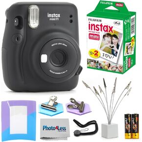 Fujifilm Instax Mini 11 Instant Camera (Ice White) – Fuji Instax Mini Film 20 Sheets – Instant Camera Accessory Bundle