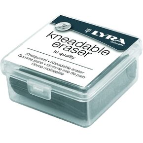 Lyra Drawing Art Kneading Erasers - Gray, Artist Drawing, Art Eraser, Charcoal Pastels, Moldable Putty Rubber Sketching Supplies, Design Eraser with Case - 6 Pack