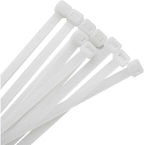 Clear Zip Ties 8 Inch Heavy Duty White 50 lb UV Resistant Cable Wire Wraps for Home Garden Office Garage Travel Craft Outdoor Indoor Use 1000 Pack (8in1000w)