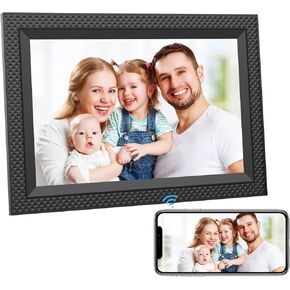 Forc Digital Picture Frame WiFi 10.1 Inch Digital Photo Frame with IPS HD Touch Screen, Electronic Picture Frame, Auto-Rotate, Easy Setup to Share Photos Load from Phone Via APP