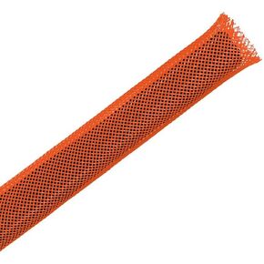 25ft - 3/4 inch Braided Cable Management Sleeve Cord Protector PET Expandable Braided Sleeving-Self-Wrapping Wire Loom for TV/Computer/Home Theater/Engine Bay - Orange