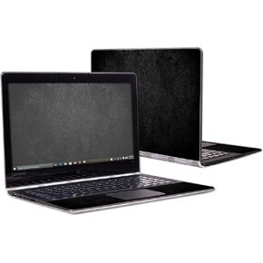 MightySkins Skin Compatible with Lenovo Yoga 900 13.3" Screen wrap Cover Sticker Skins Black Leather